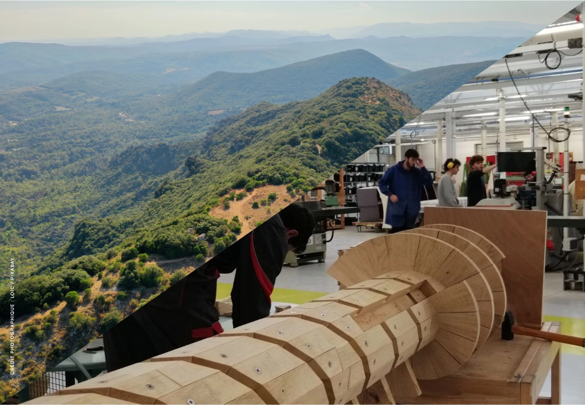 De la forêt pyrénéenne à l'atelier : turbine en bois réalisée par la PFT bois d'Aubin